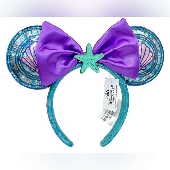 Loungefly Accessories - Disney Loungefly Little Mermaid Teal and Purple Seashell Ears
